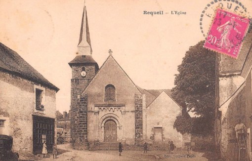 Carte postale ancienne de l'église de Requeil
